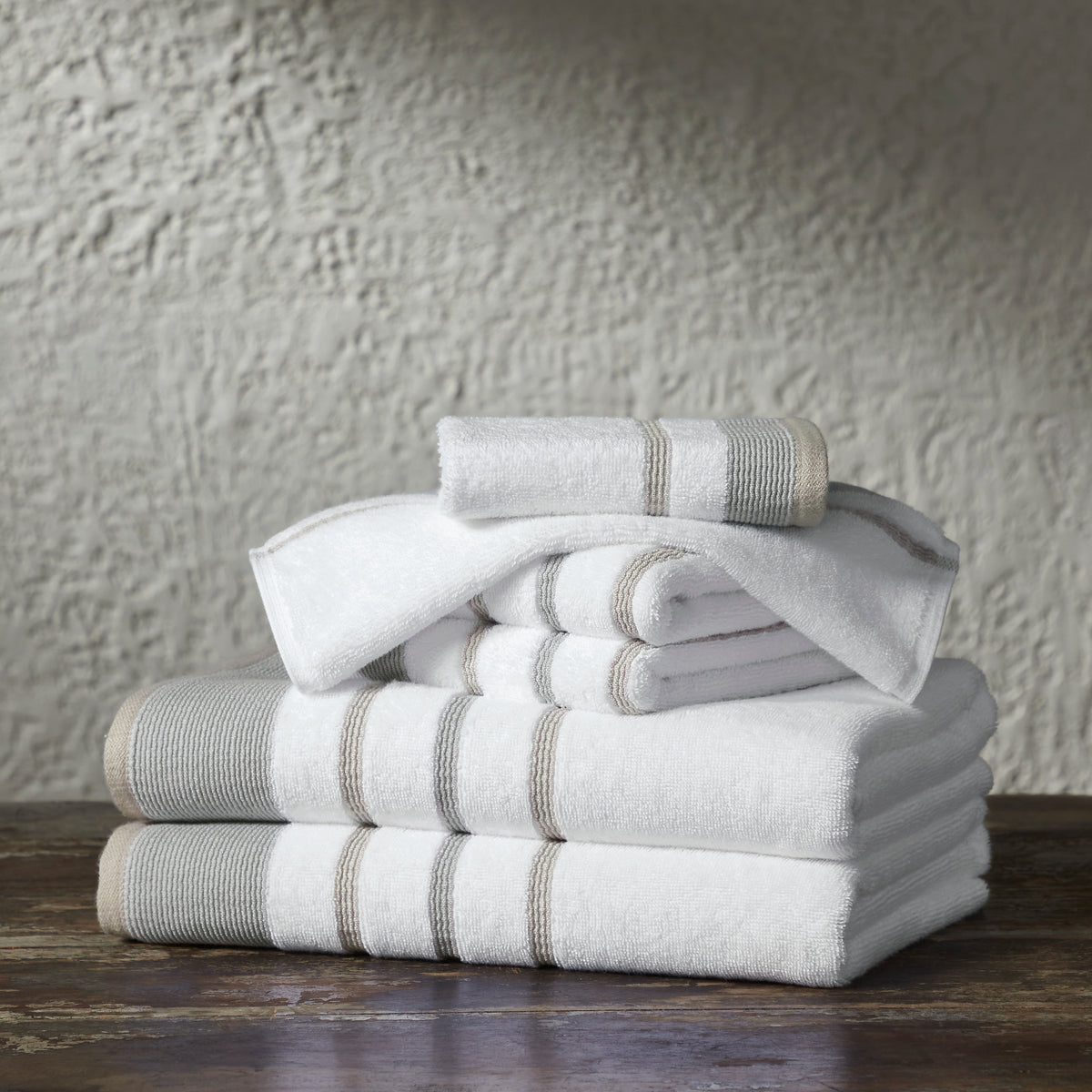 Striped Cotton Bath Towel Sets