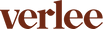Red text logo reading "verlee" in lowercase serif font on white background