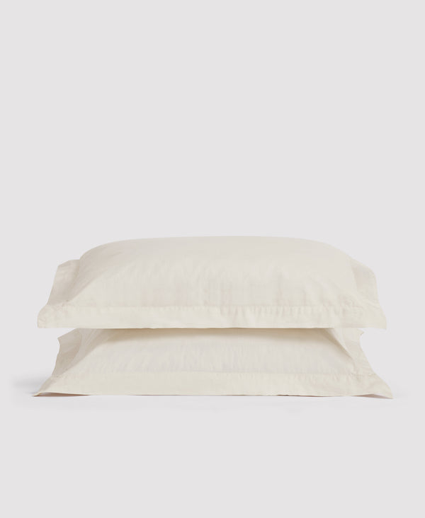 Organic Percale Sham Set Cream