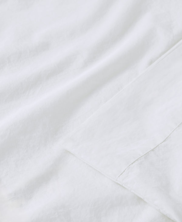 Organic Percale Sheet Set White