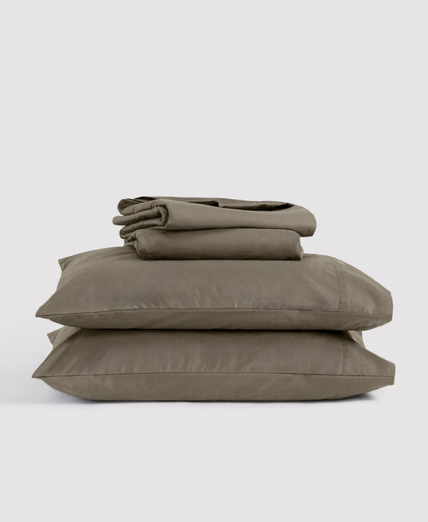 Organic Sateen Sheet Set Moss