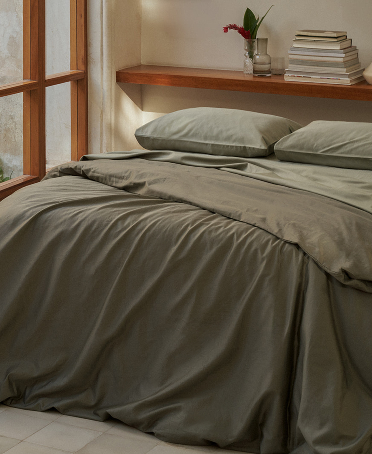 Organic Sateen Sheet Set Moss