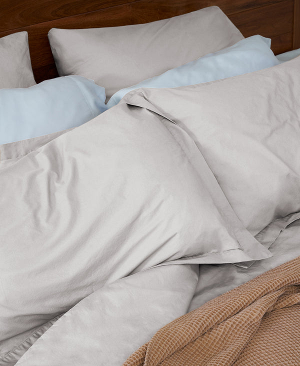 Organic Percale Duvet Morning Fog