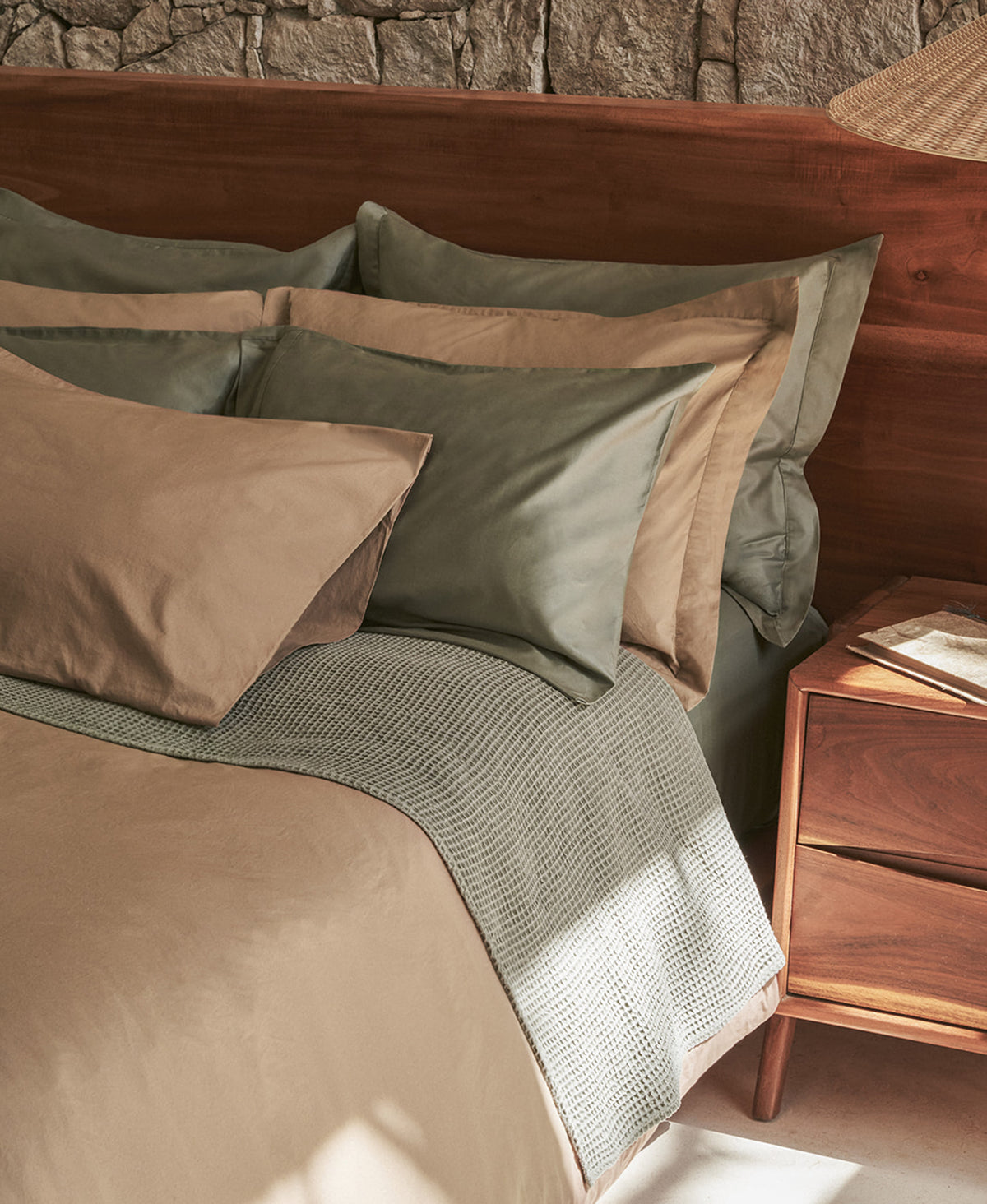 Organic Percale Duvet Cover Adobe